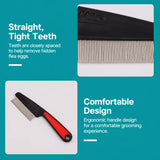 Fine-Tooth Flea Comb for Cats and Dogs