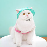 Adjustable Cotton Pet Bucket Hat with Ear Openings