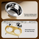 Stainless Steel Dog Bowl with Plastic Stand for Small Dogs