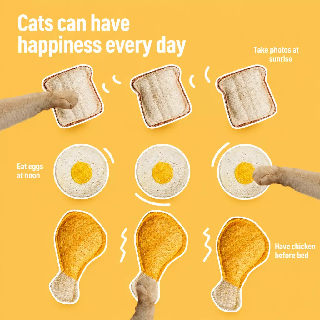 Cat Toy Collection with Natural Loofah and Catnip