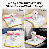 Foldable Cotton Pet Bed with Bolster Sides for Dogs and Cats