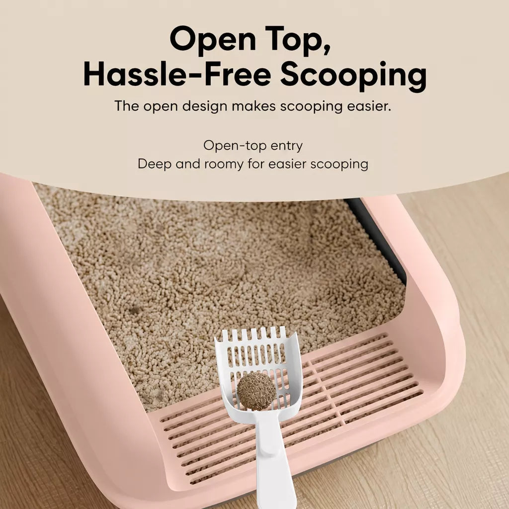 Enclosed Cat Litter Box with Scoop