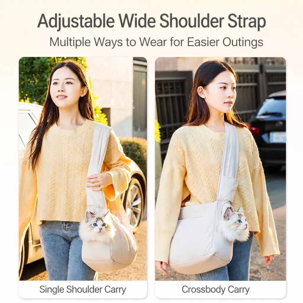 Nylon Pet Carrier Bag with Breathable Mesh for Cats & Dogs