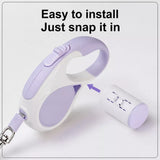 Retractable Dog Leash with Waste Bag Dispenser