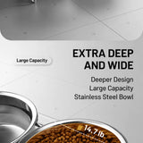 Stainless Steel Double Pet Bowls with Elevated Stand