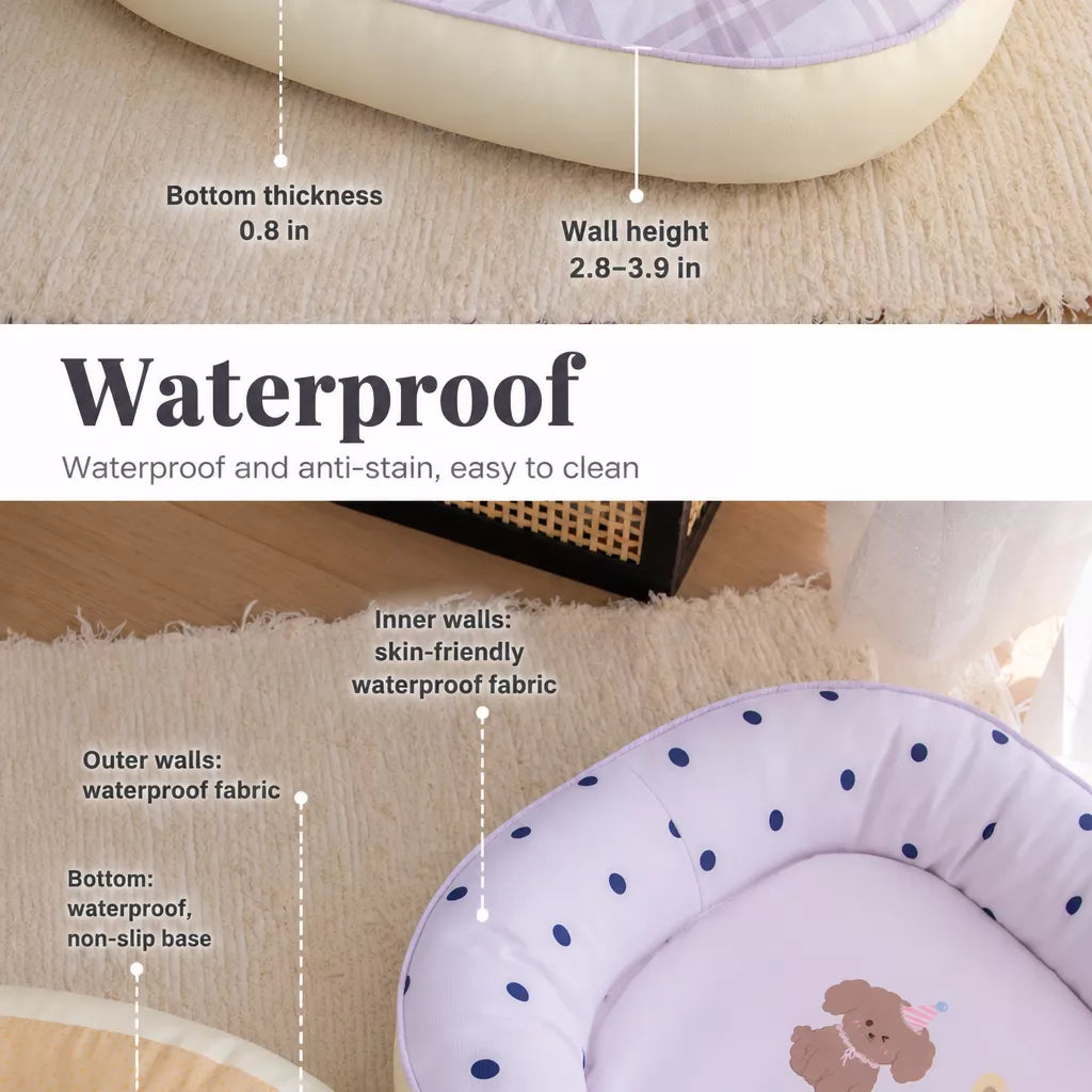 All-Season Washable Pet Bed for Small Dogs & Cats