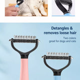 Dog & Cat Grooming Comb for Loose Fur and Tangles