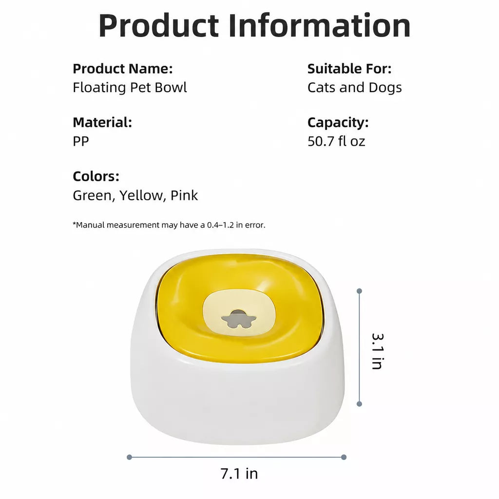 Floating Plastic Water Bowl for Dogs and Cats
