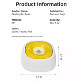 Floating Plastic Water Bowl for Dogs and Cats