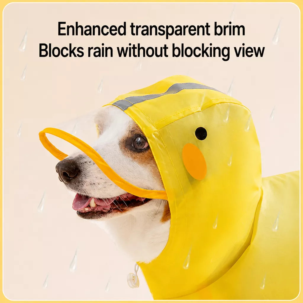 Dog Raincoat with Belly Coverage for Small to Medium Dogs