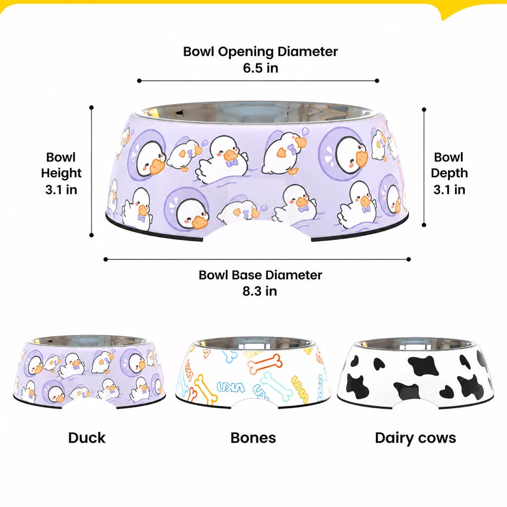 Tip-Resistant Stainless Steel Pet Bowl for Dogs and Cats