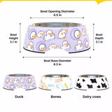 Tip-Resistant Stainless Steel Pet Bowl for Dogs and Cats