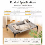 Elevated Pet Cot with Removable, Washable Cover