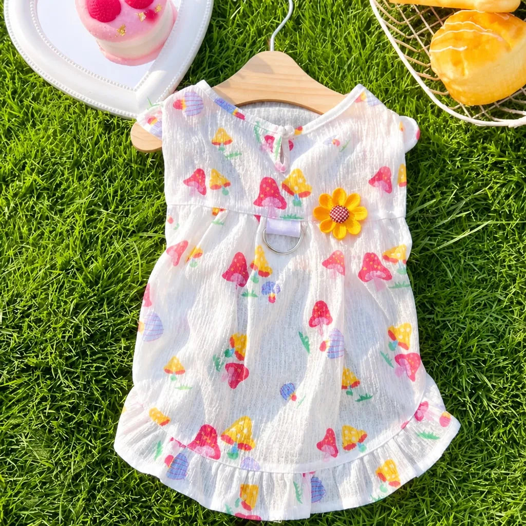 Lightweight Polyester Pet Dress for Cats and Small Dogs