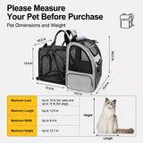 Large Breathable Pet Carrier Backpack for Dogs and Cats