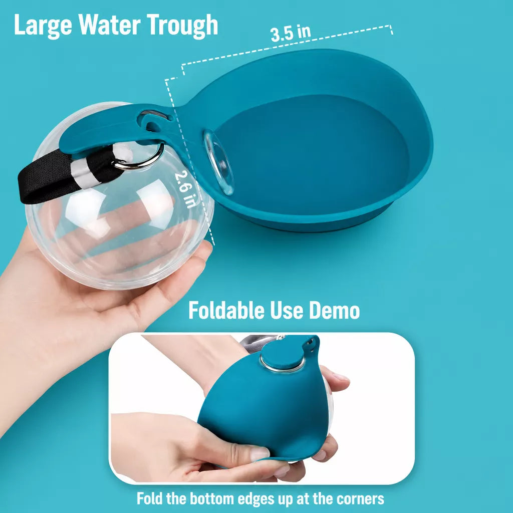 Portable Foldable Dog Water Bottle for Walks and Travel