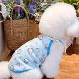 Lightweight Printed Lace-Trim Pet Vest for Dogs & Cats