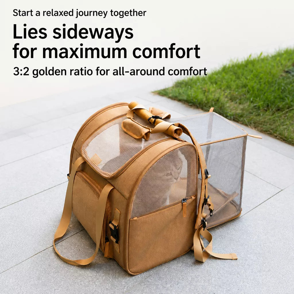 Expandable Pet Carrier Backpack for Cats and Small Dogs