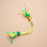 Cat Feather Teaser Toy with Stretchy Cotton Rope