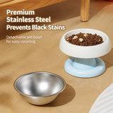 Pet Food & Water Bowl with Low-Profile Non-Slip Base
