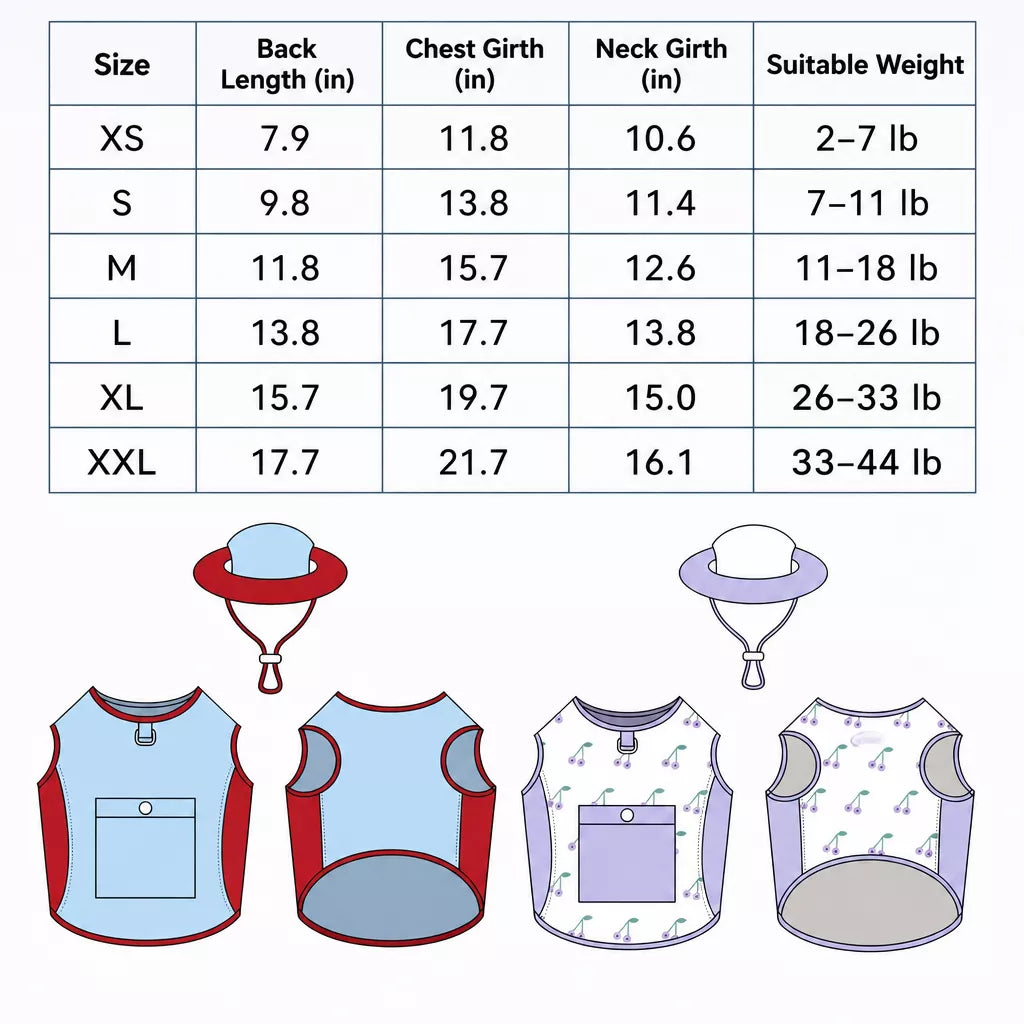 Lightweight Polyester Summer Vest for Small Dogs