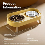 Stainless Steel Dog Bowl with Plastic Stand for Small Dogs