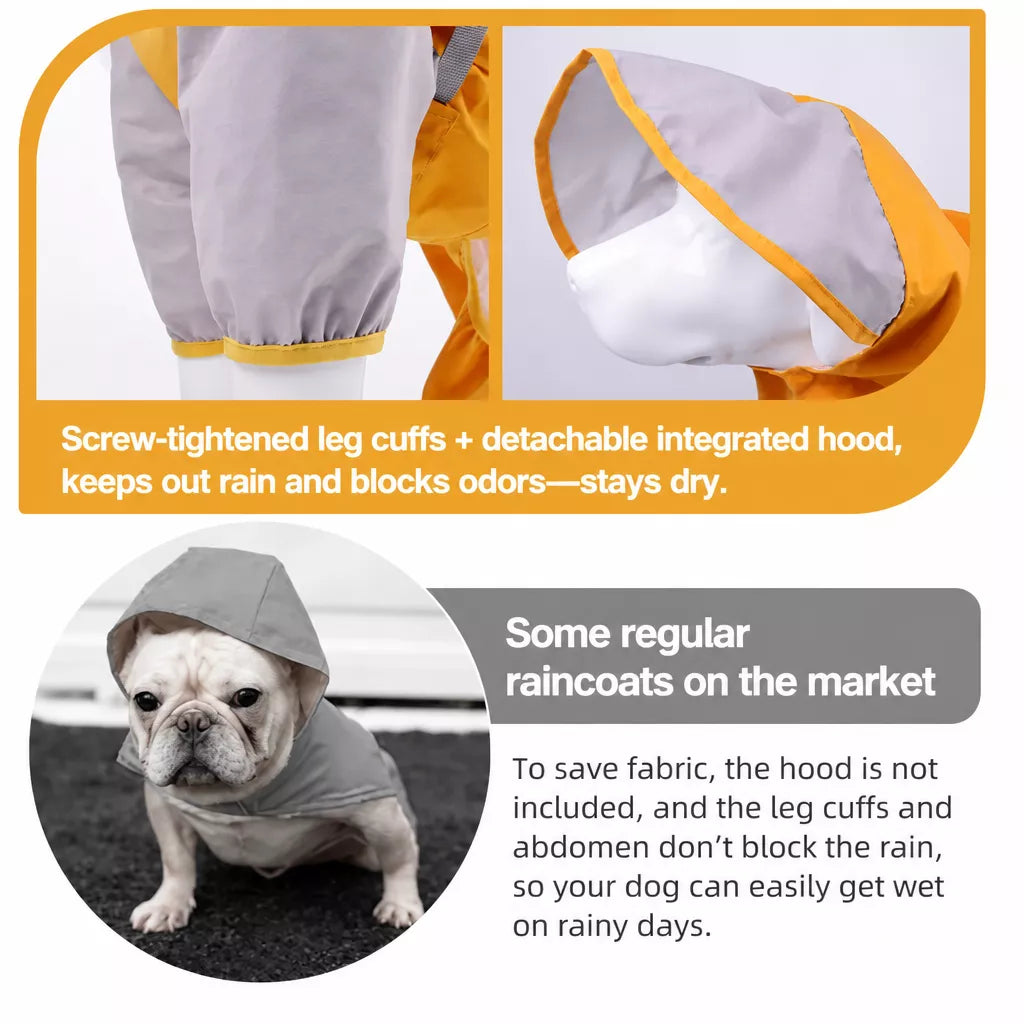Four-Legged Waterproof Dog Raincoat