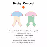 Lightweight Polyester Four-Leg Dog Summer Jumpsuit