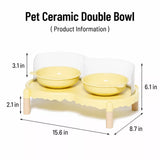 Elevated Ceramic Pet Bowl Stand for Cats and Dogs