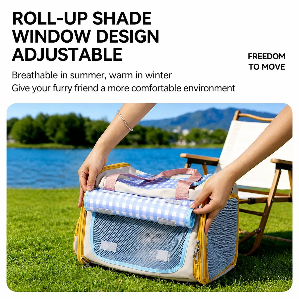 Expandable Pet Carrier Backpack for Cats and Small Dogs