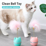 Cat Wobble Toy with Feather and Bell