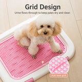 Flat Plastic Dog Potty Tray with Mesh Grate