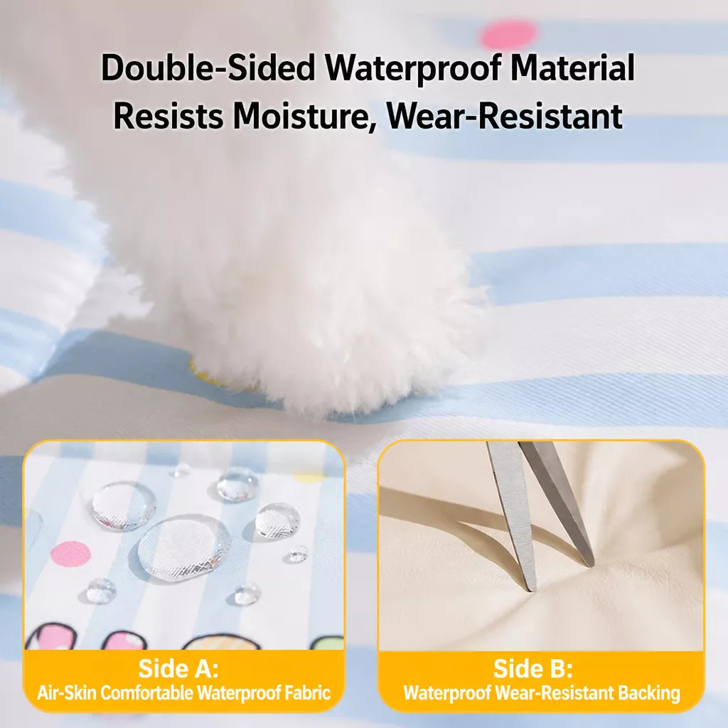 Foldable Cotton Pet Bed with Bolster Sides for Dogs and Cats