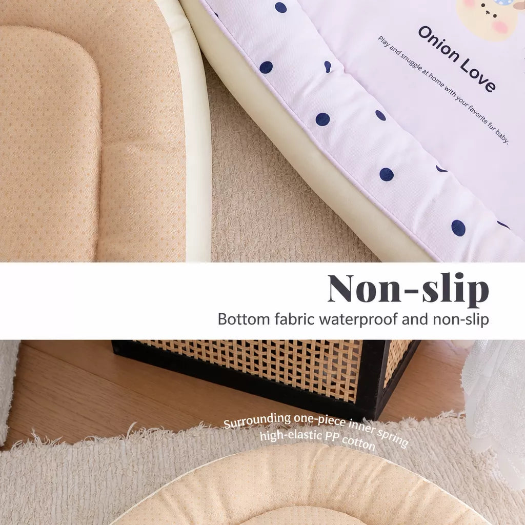All-Season Washable Pet Bed for Small Dogs & Cats
