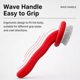 Cushioned Soft-Pin Slicker Brush for Dogs and Cats