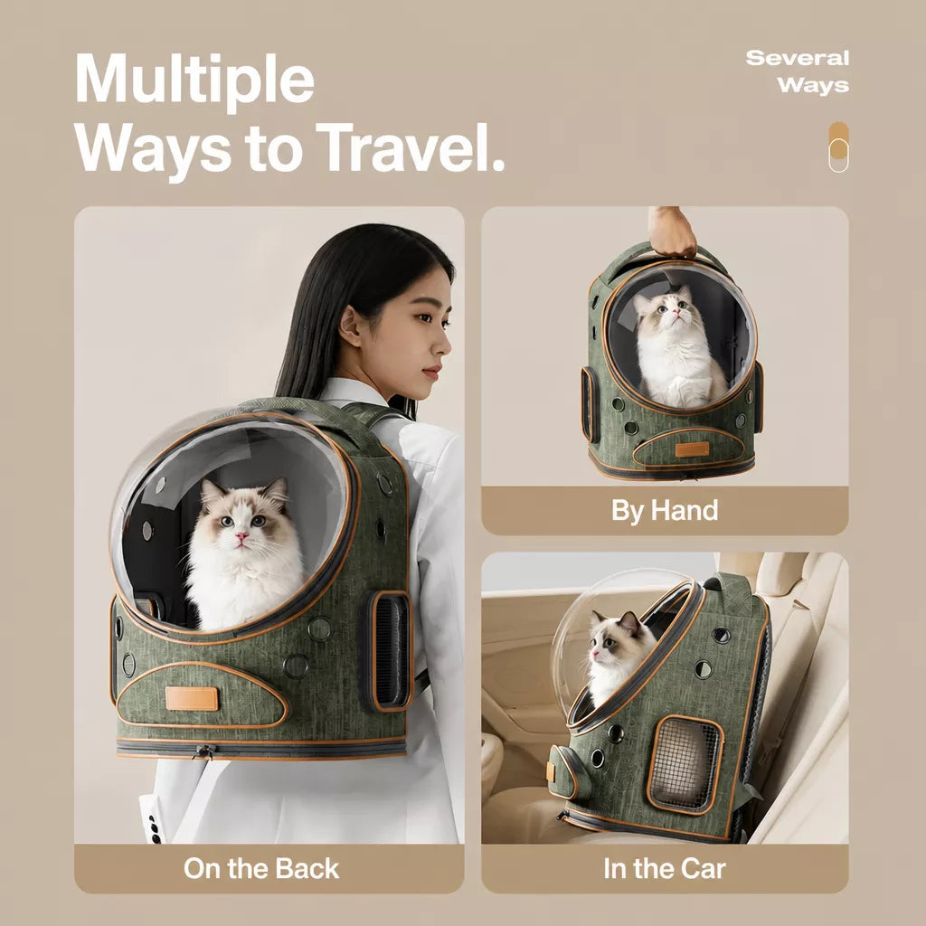 Pet Carrier Backpack with Panoramic Window