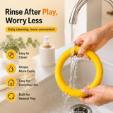Silicone Dog Ring Toy for Fetch and Tug Play