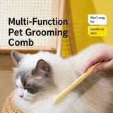 3-Piece Stainless Steel Pet Grooming Comb Set with Plastic Handles