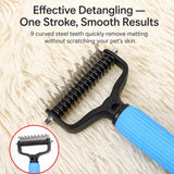 Pet Detangling and Deshedding Comb for Dogs and Cats