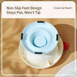 Pet Food & Water Bowl with Low-Profile Non-Slip Base