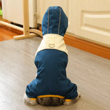 Four-Leg Polyester Dog Raincoat for Rainy-Day Walks
