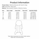 Hooded Reflective Dog Raincoat