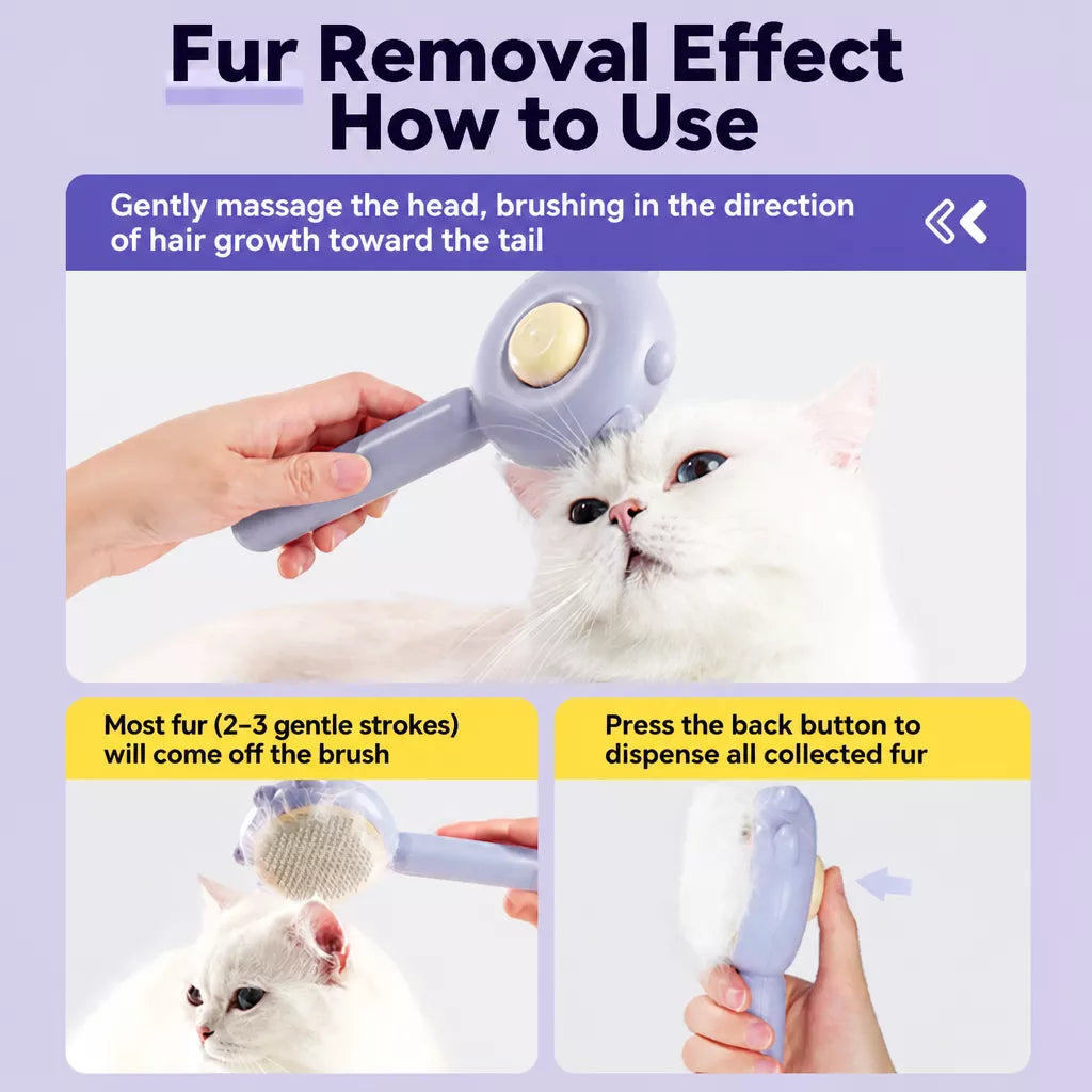 Cat & Dog Grooming Brush for Loose Fur