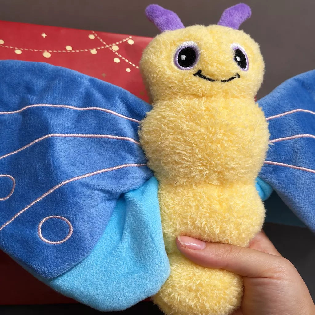 Corduroy Butterfly Squeaky Dog Toy