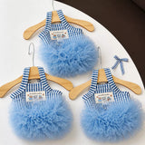 Blue Striped Mesh Dress for Dogs & Cats