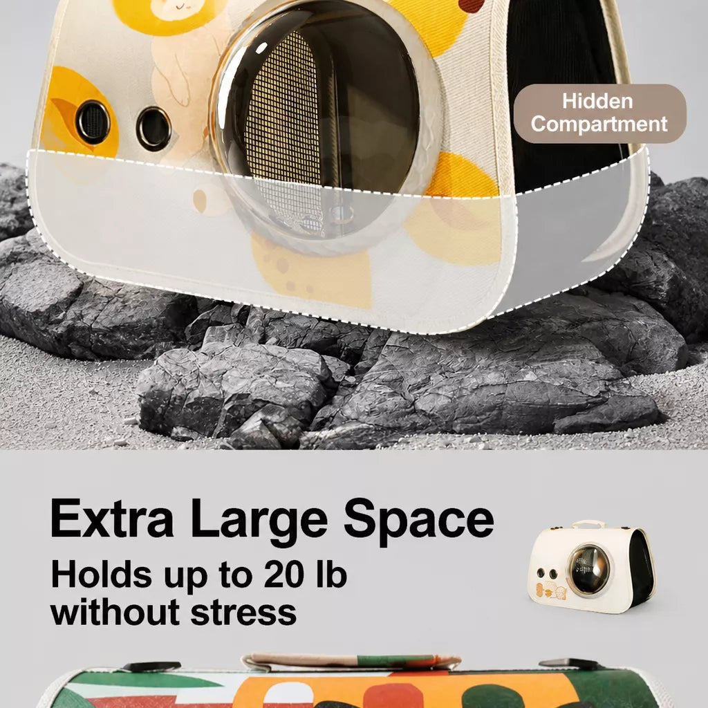 Capsule Pet Carrier Backpack for Cats and Small Dogs Up to 16 lb
