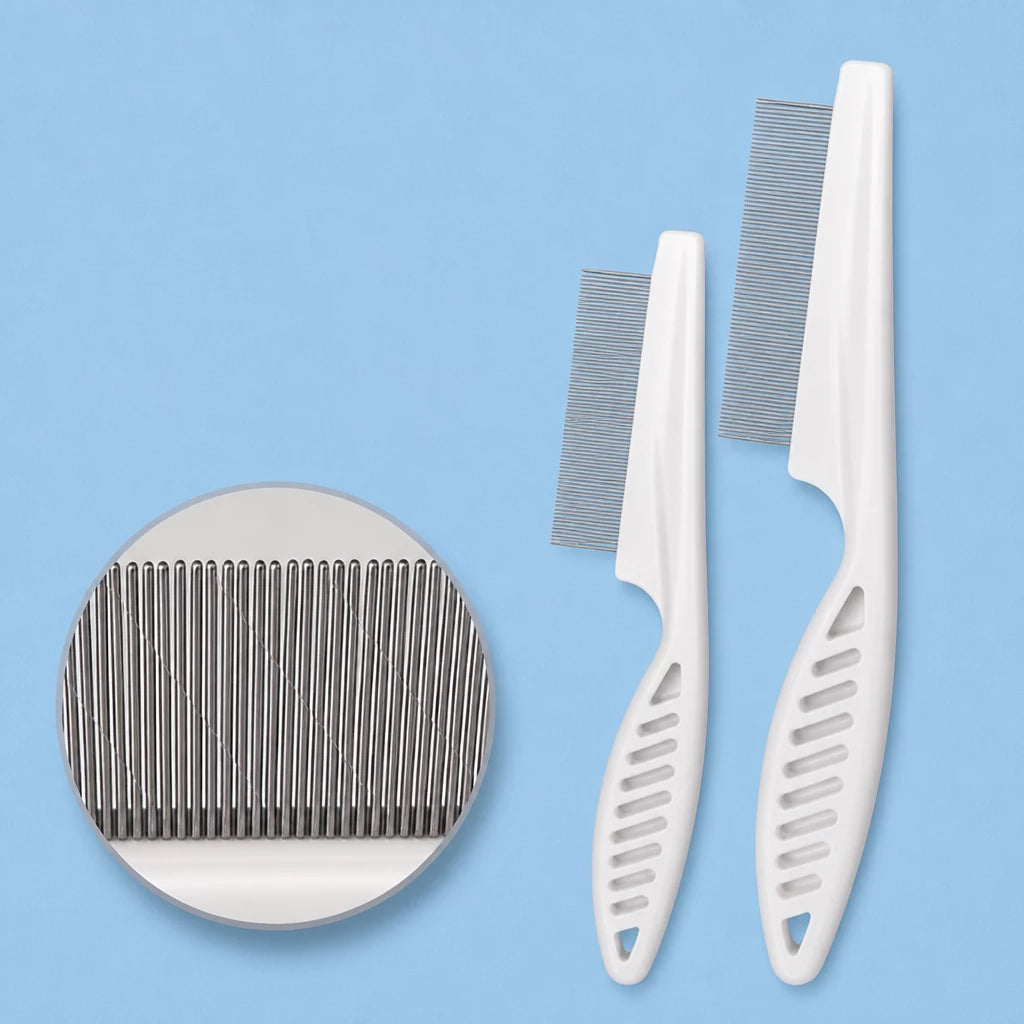 Fine-Tooth Flea Comb for Cats and Dogs