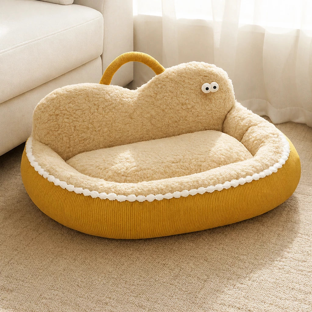 Semi-Enclosed Cat & Dog Bed with Removable, Washable Design