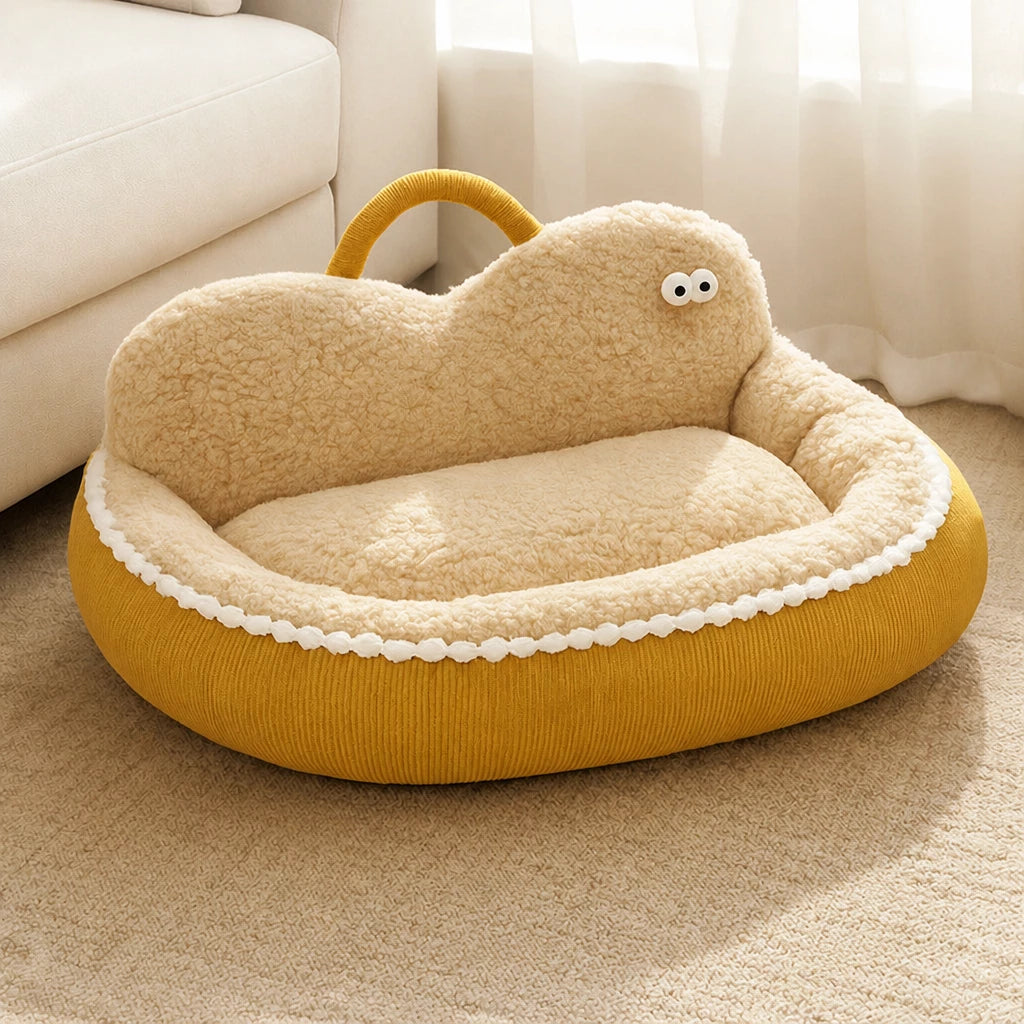 Semi-Enclosed Cat & Dog Bed with Removable, Washable Design