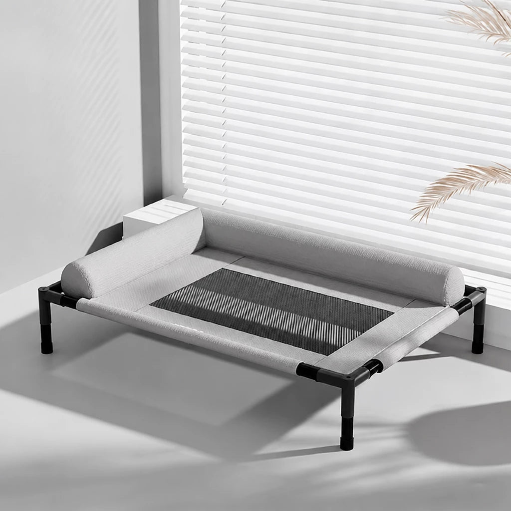 Raised Dog Cot Bed with Iron Frame
